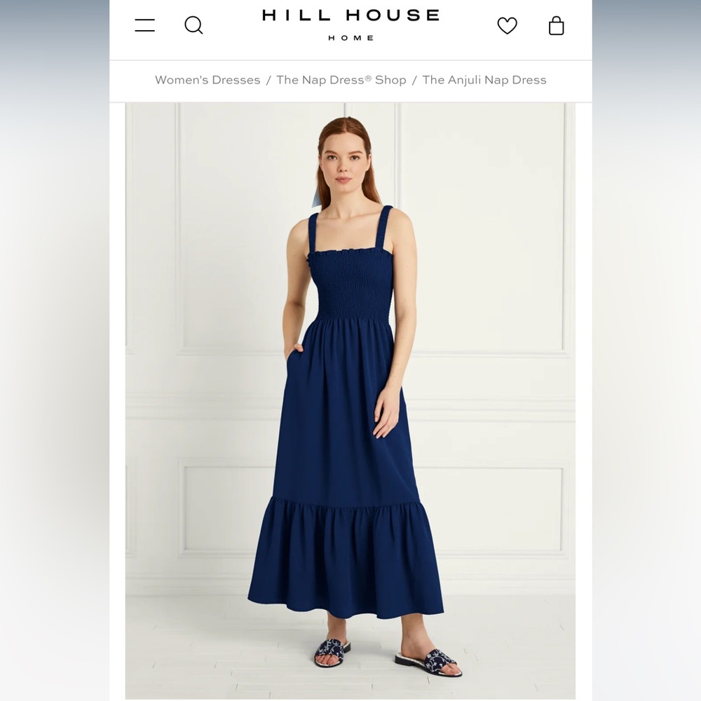 Hill House Anjuli Nap Dress in Navy Cotton